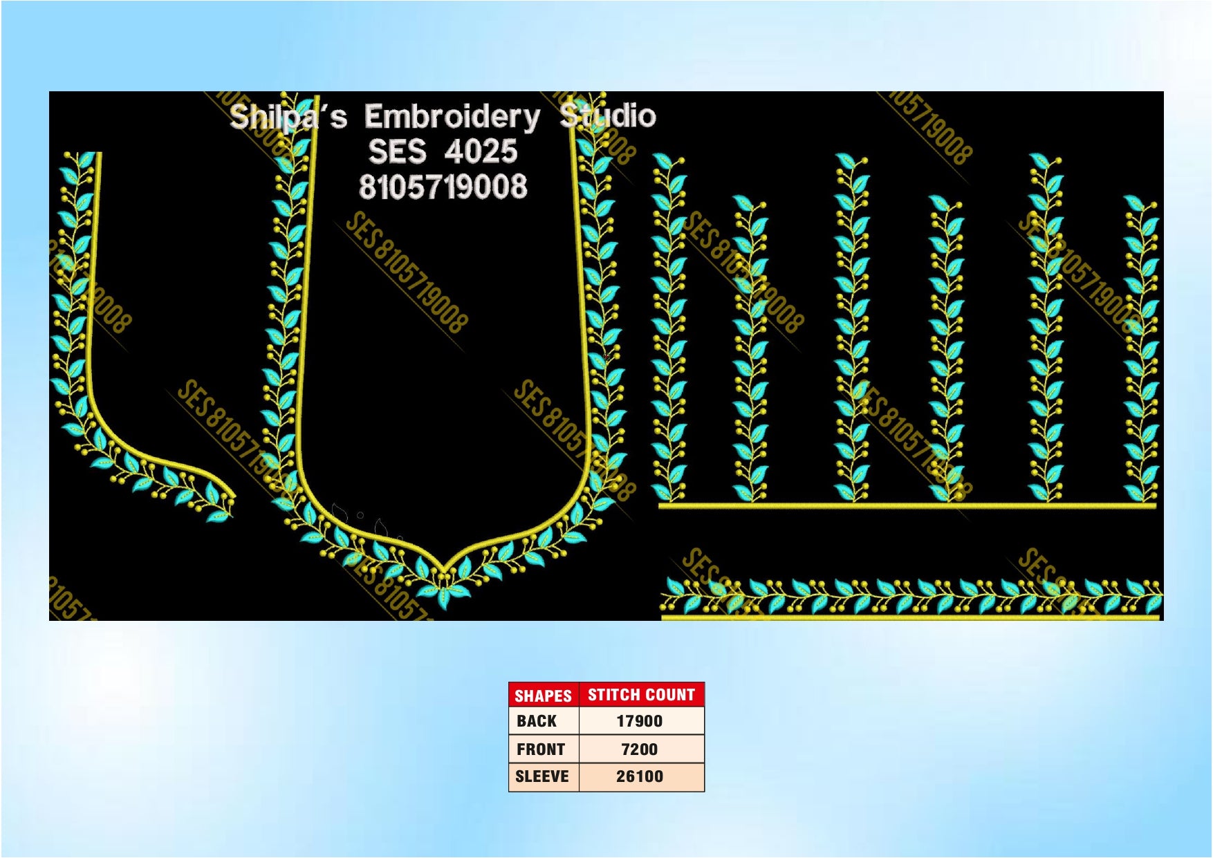 Embroidery Designs 4001-4100 Series