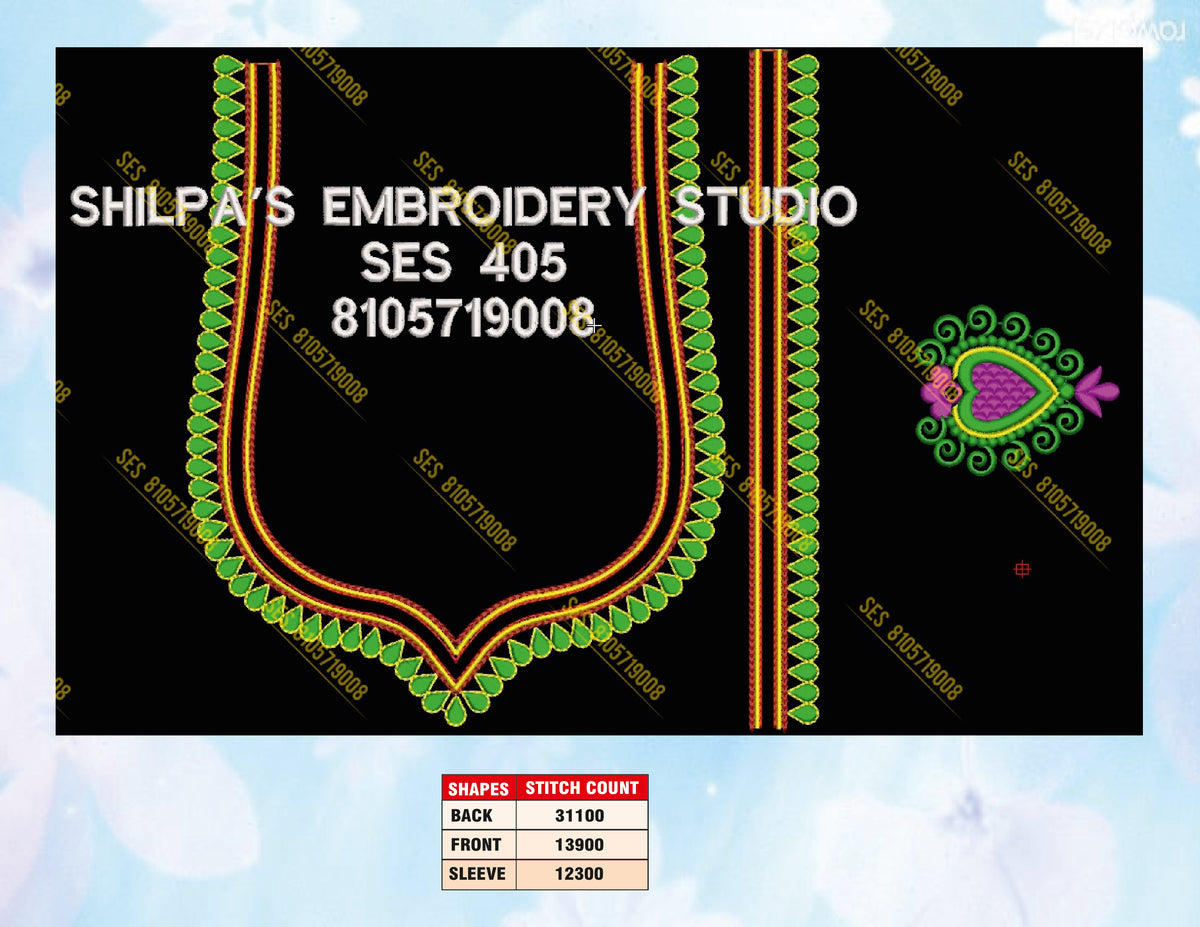 Embroidery Designs 401-500 Series