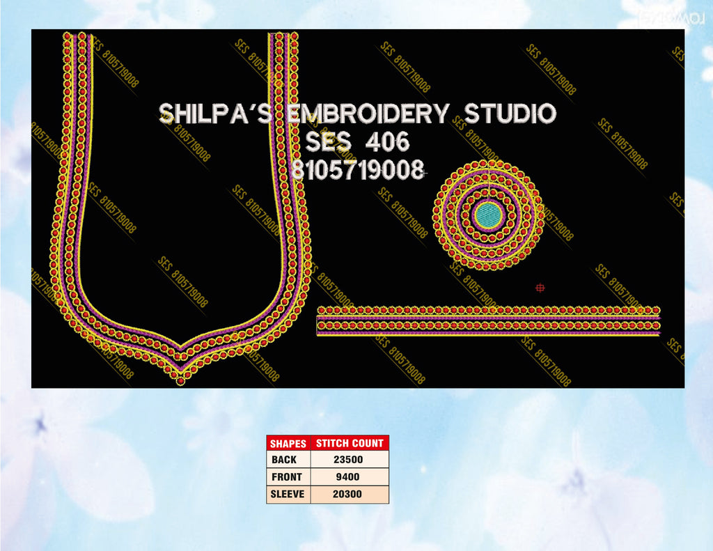 Embroidery Designs 401-500 Series