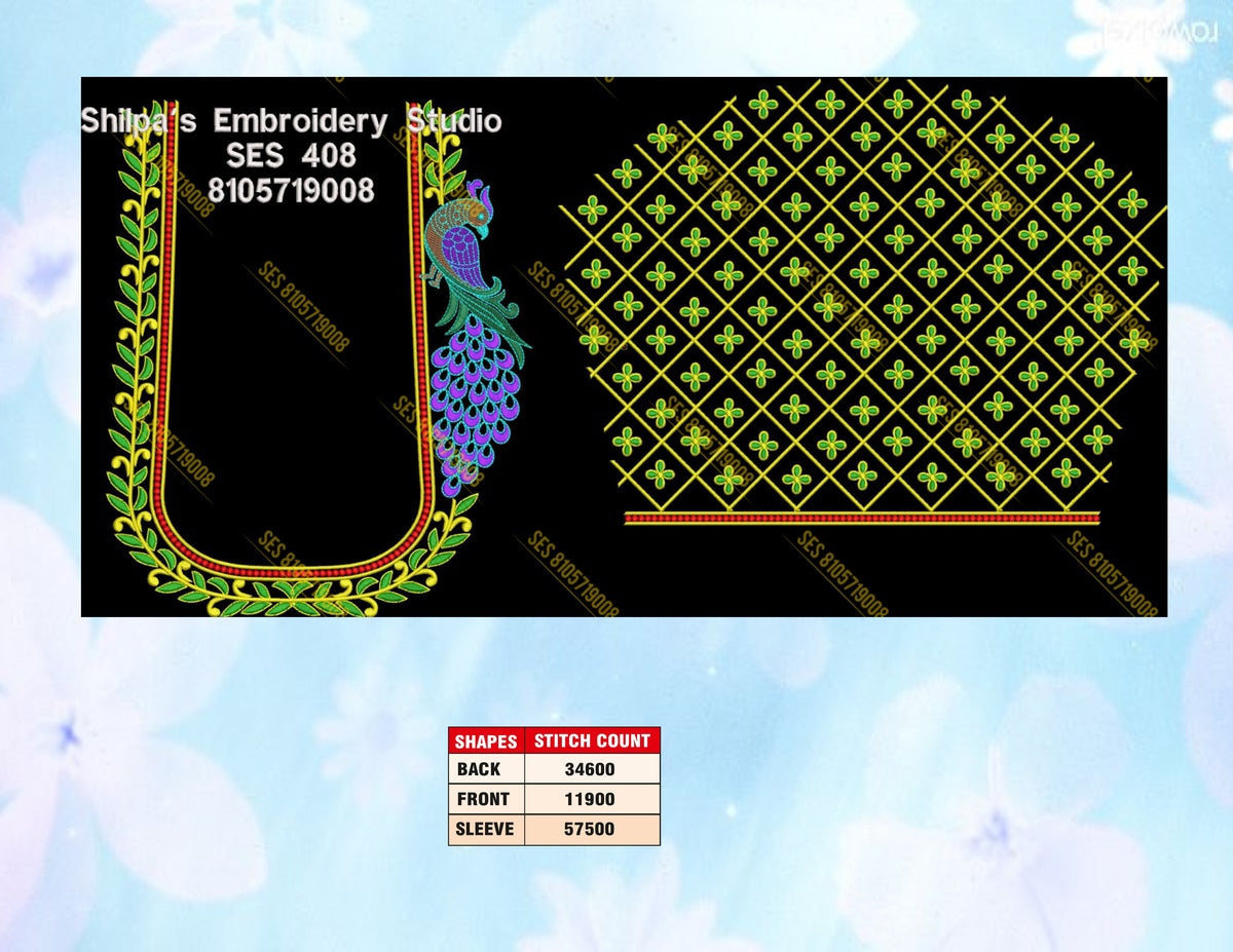 Embroidery Designs 401-500 Series