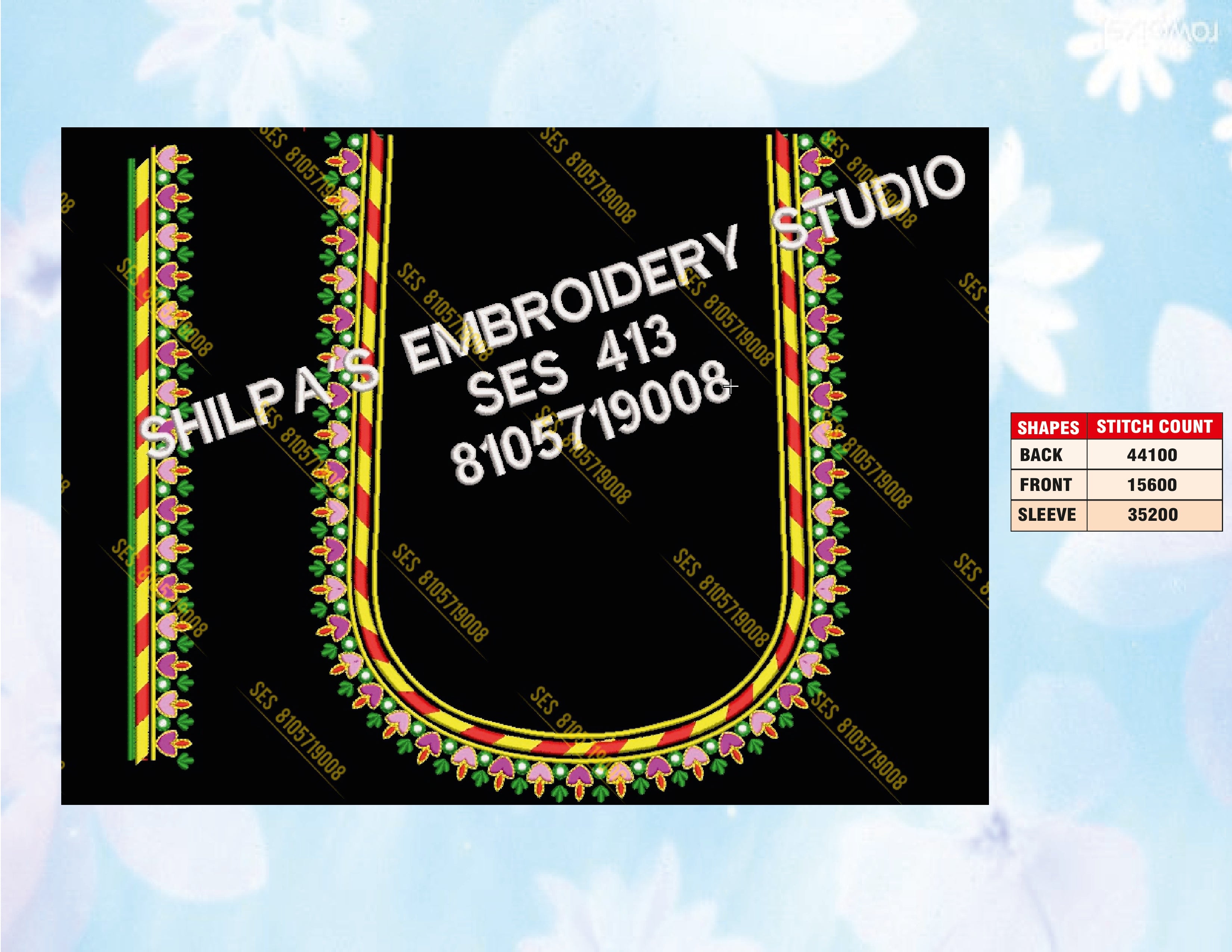 Embroidery Designs 401-500 Series