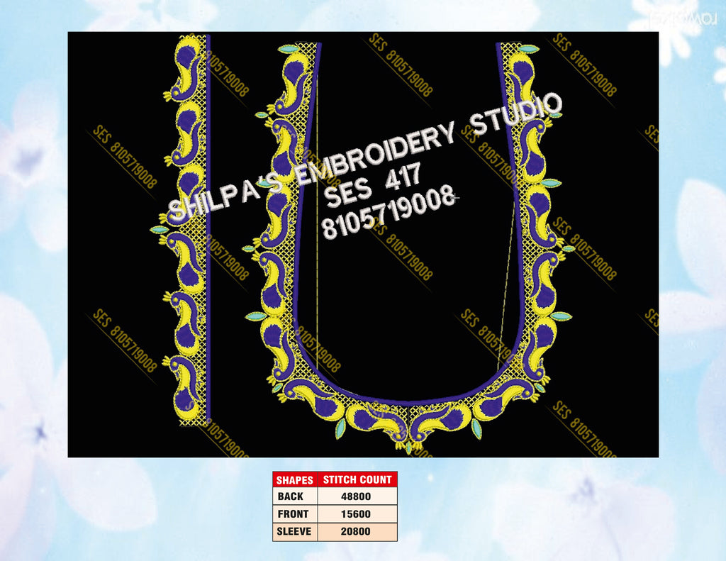 Embroidery Designs 401-500 Series