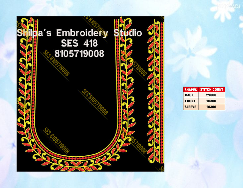Embroidery Designs 401-500 Series