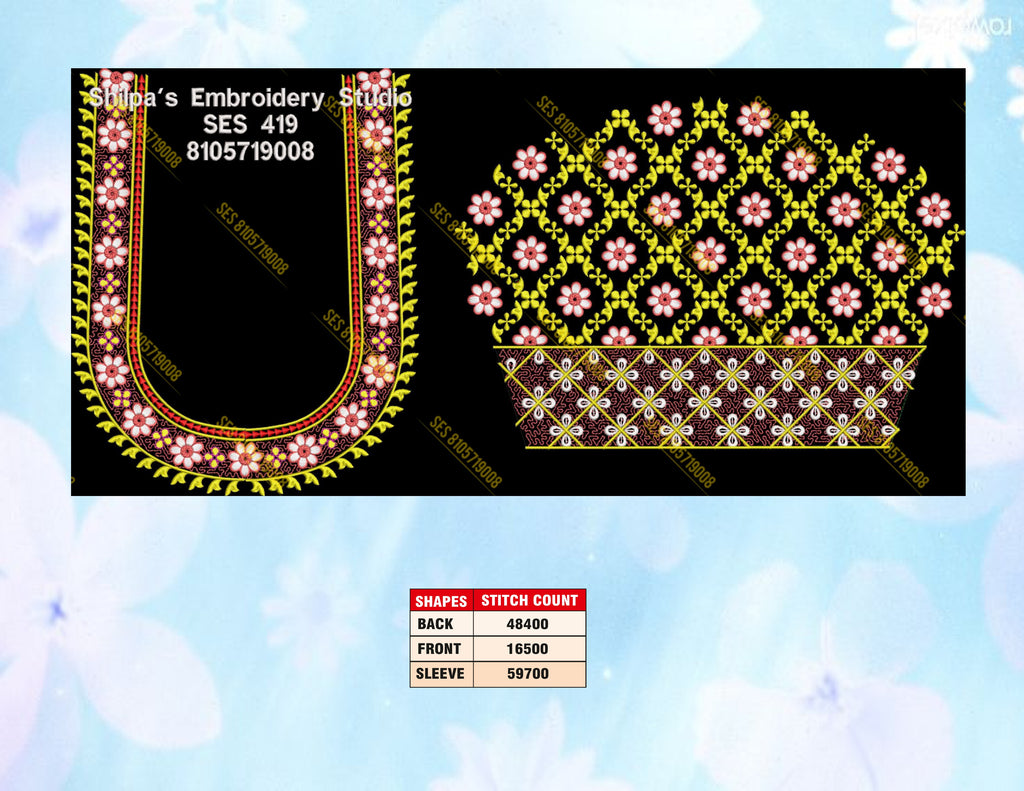 Embroidery Designs 401-500 Series