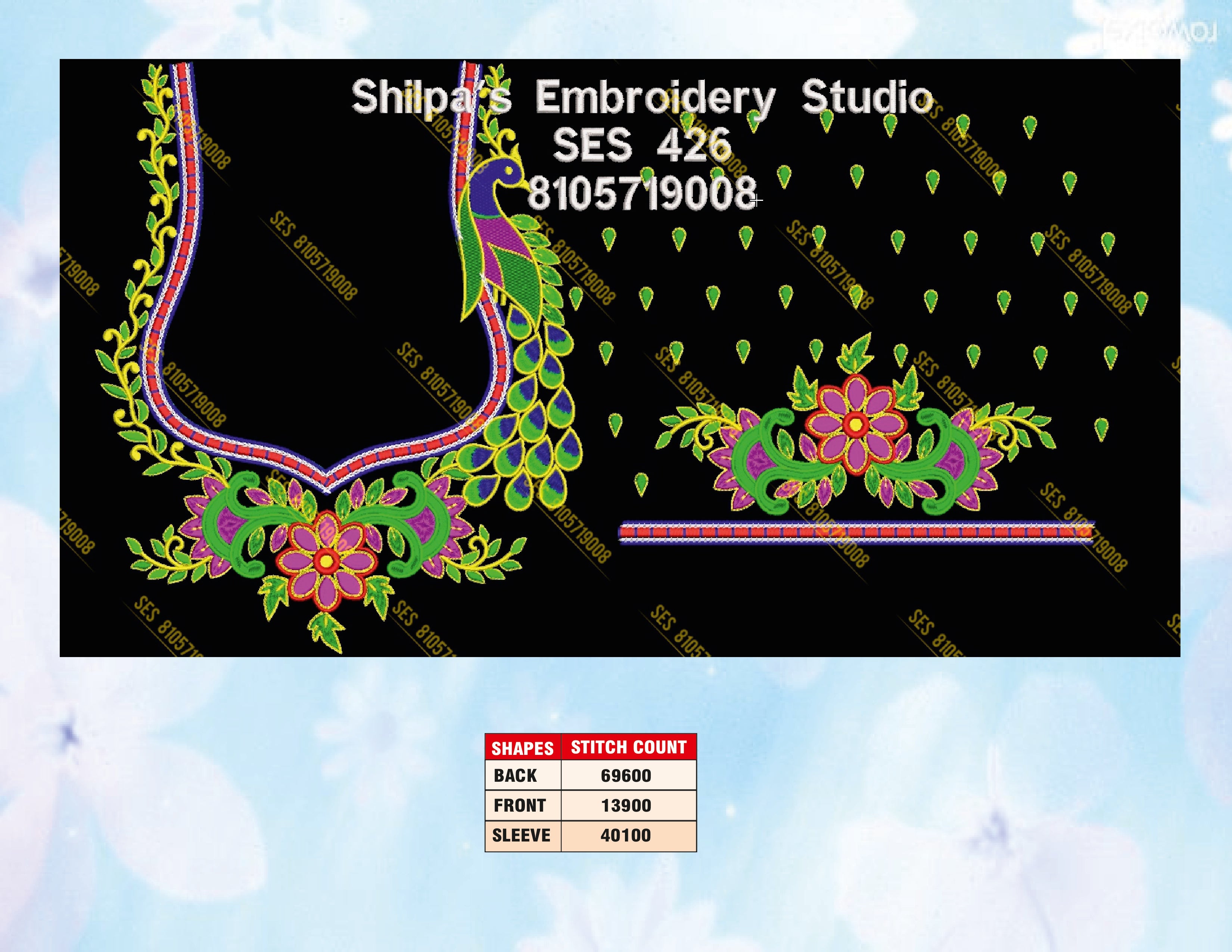 Embroidery Designs 401-500 Series