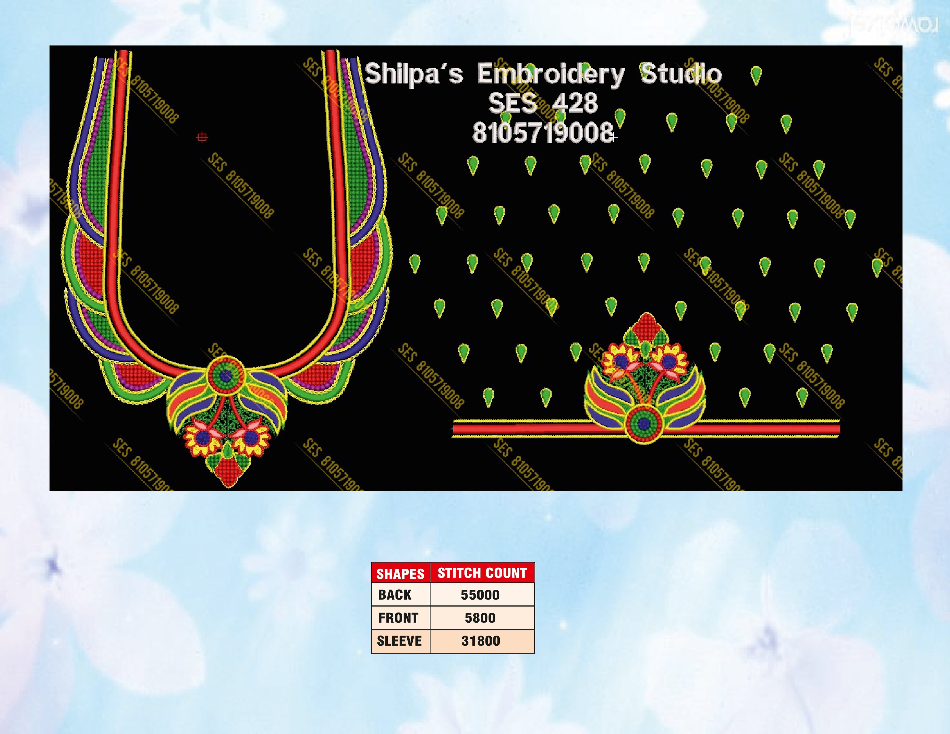 Embroidery Designs 401-500 Series