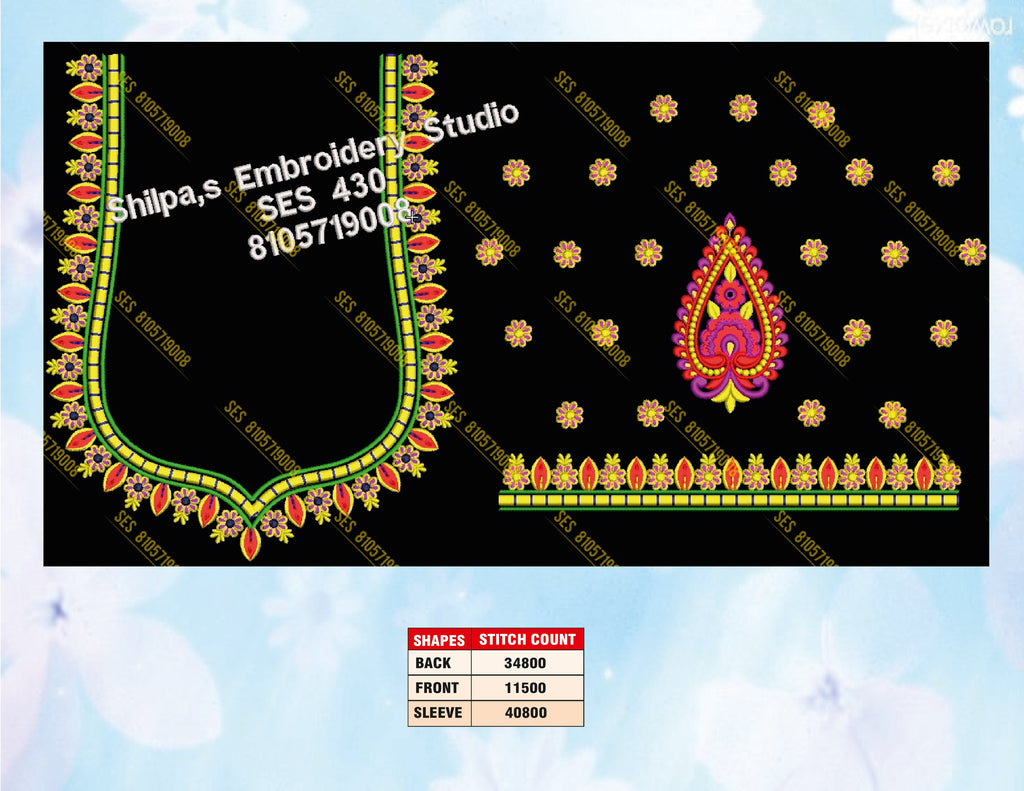 Embroidery Designs 401-500 Series