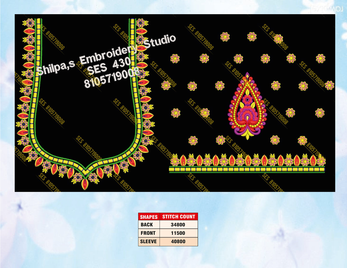 Embroidery Designs 401-500 Series