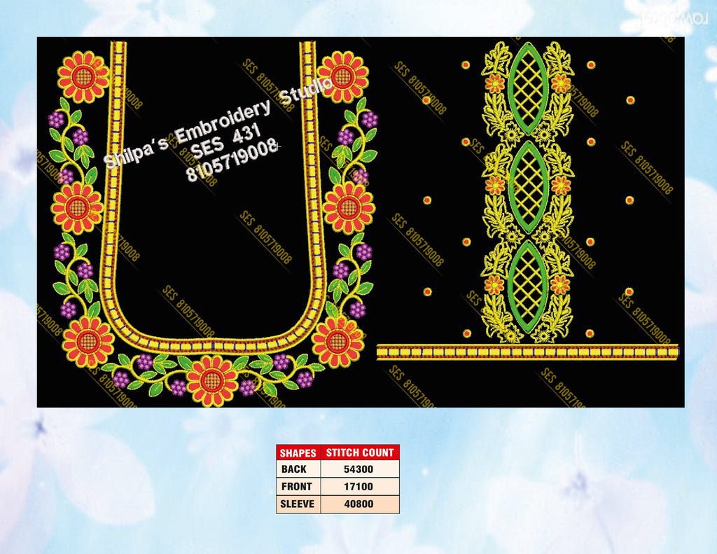 Embroidery Designs 401-500 Series