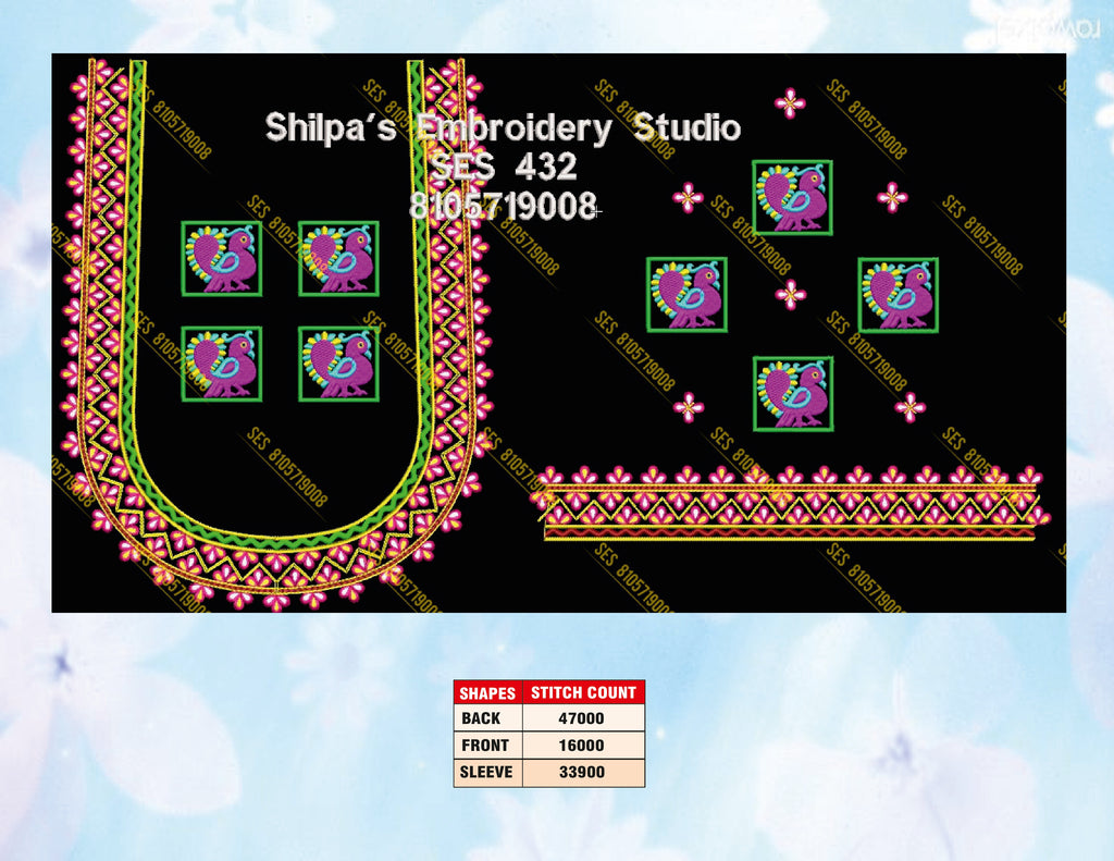 Embroidery Designs 401-500 Series