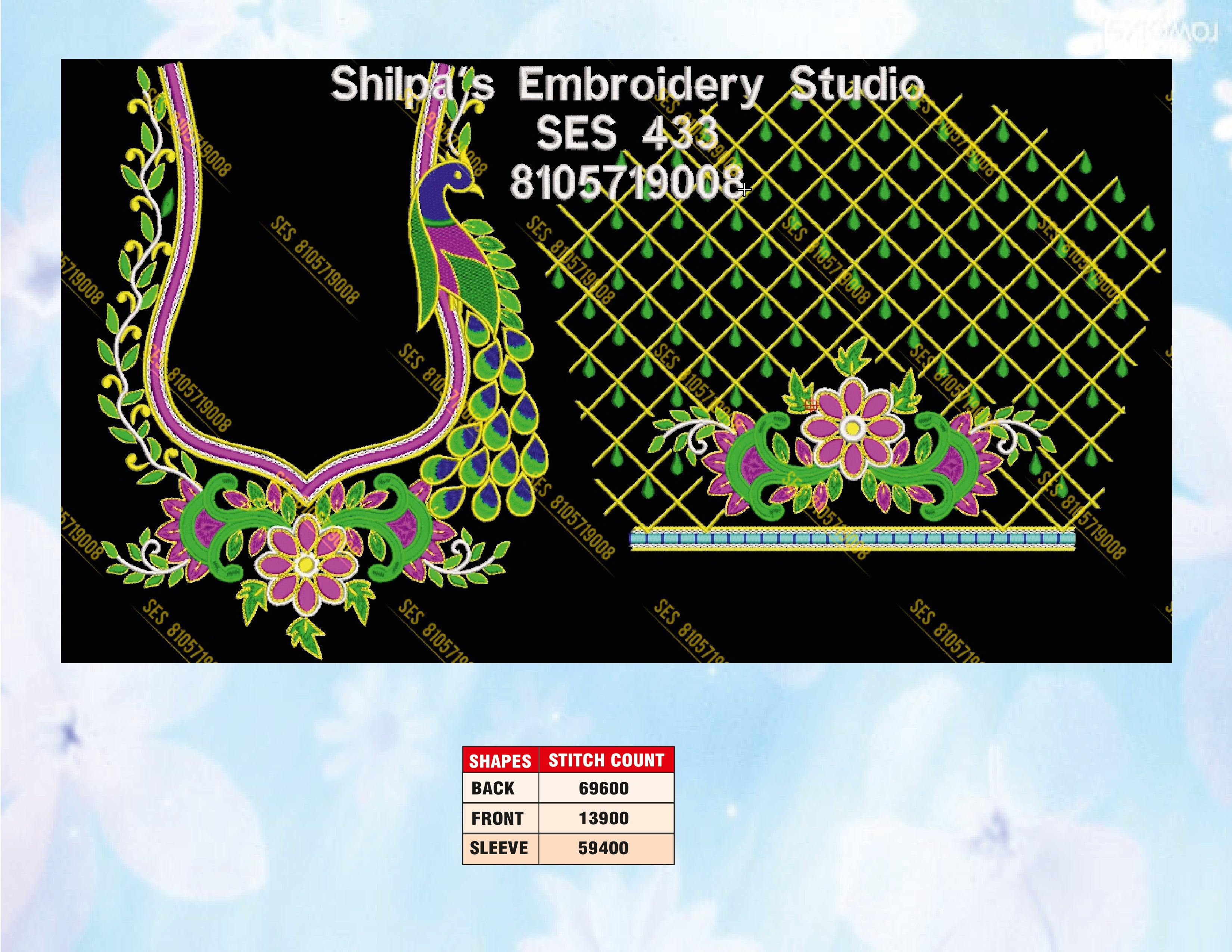 Embroidery Designs 401-500 Series