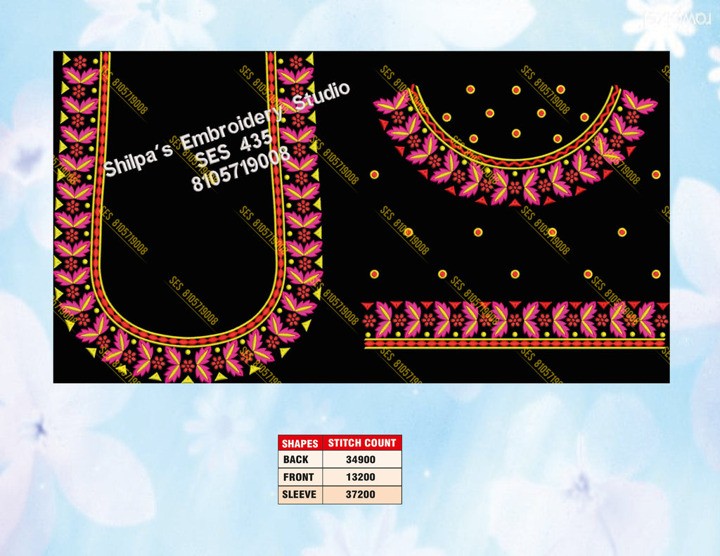 Embroidery Designs 401-500 Series