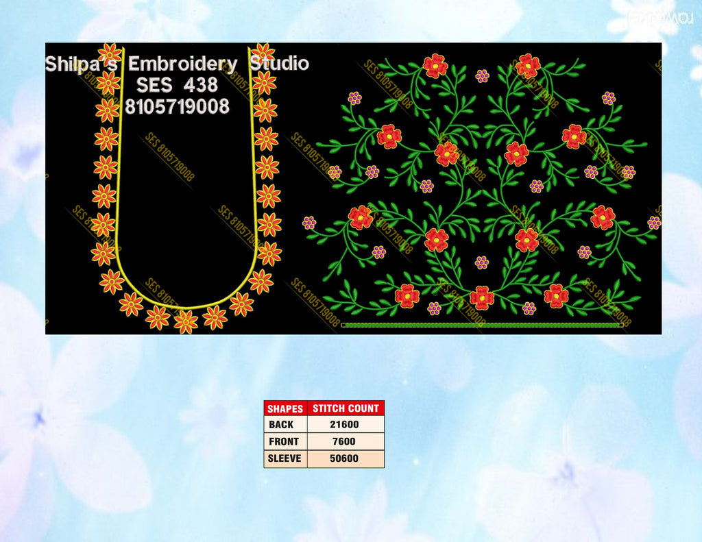 Embroidery Designs 401-500 Series