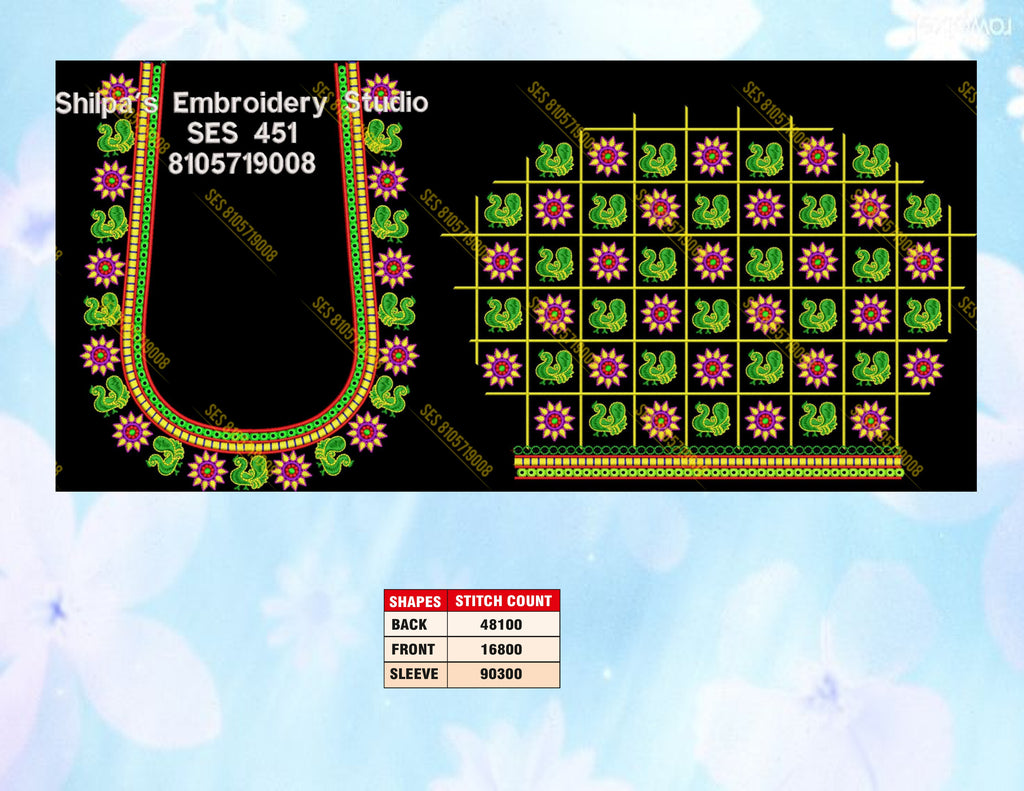 Embroidery Designs 401-500 Series