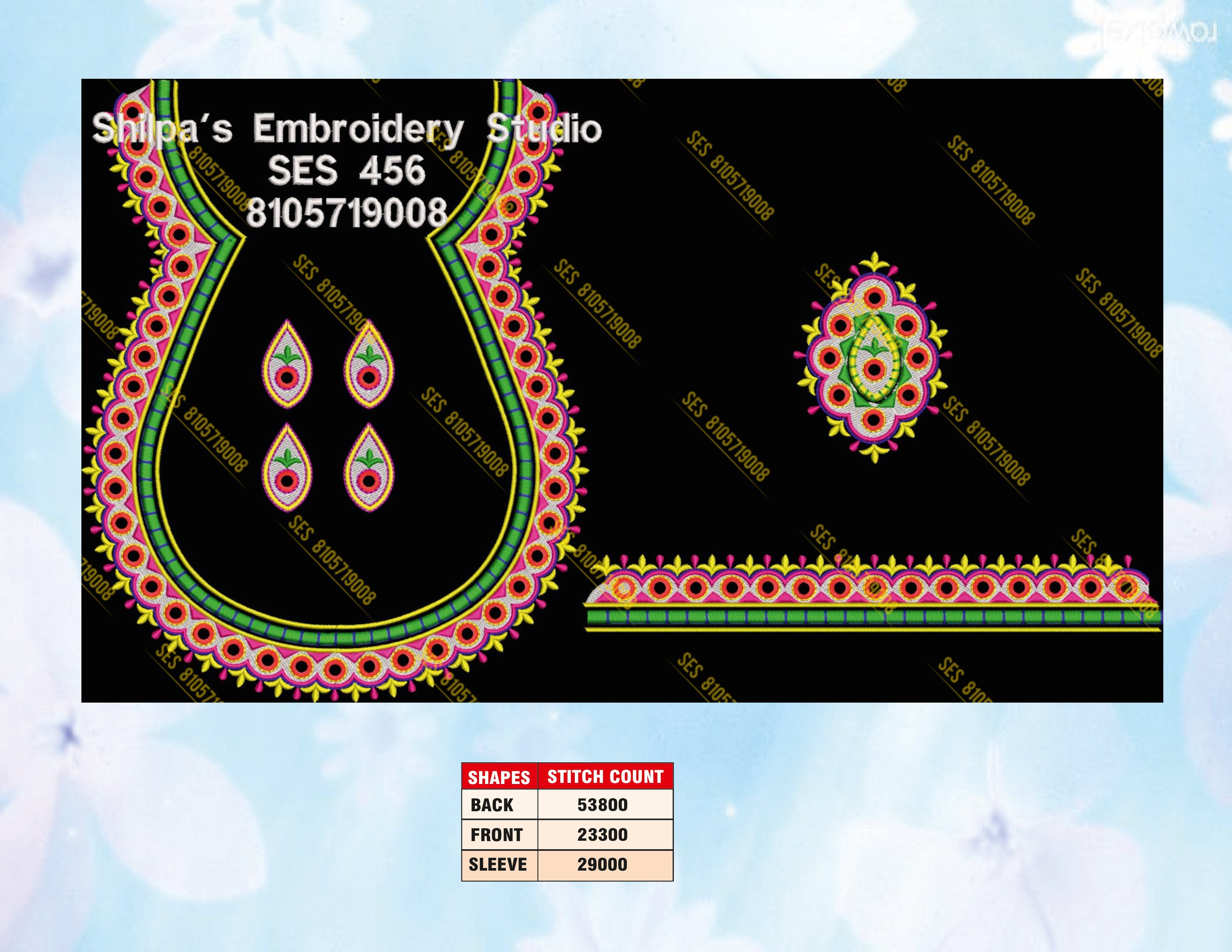 Embroidery Designs 401-500 Series