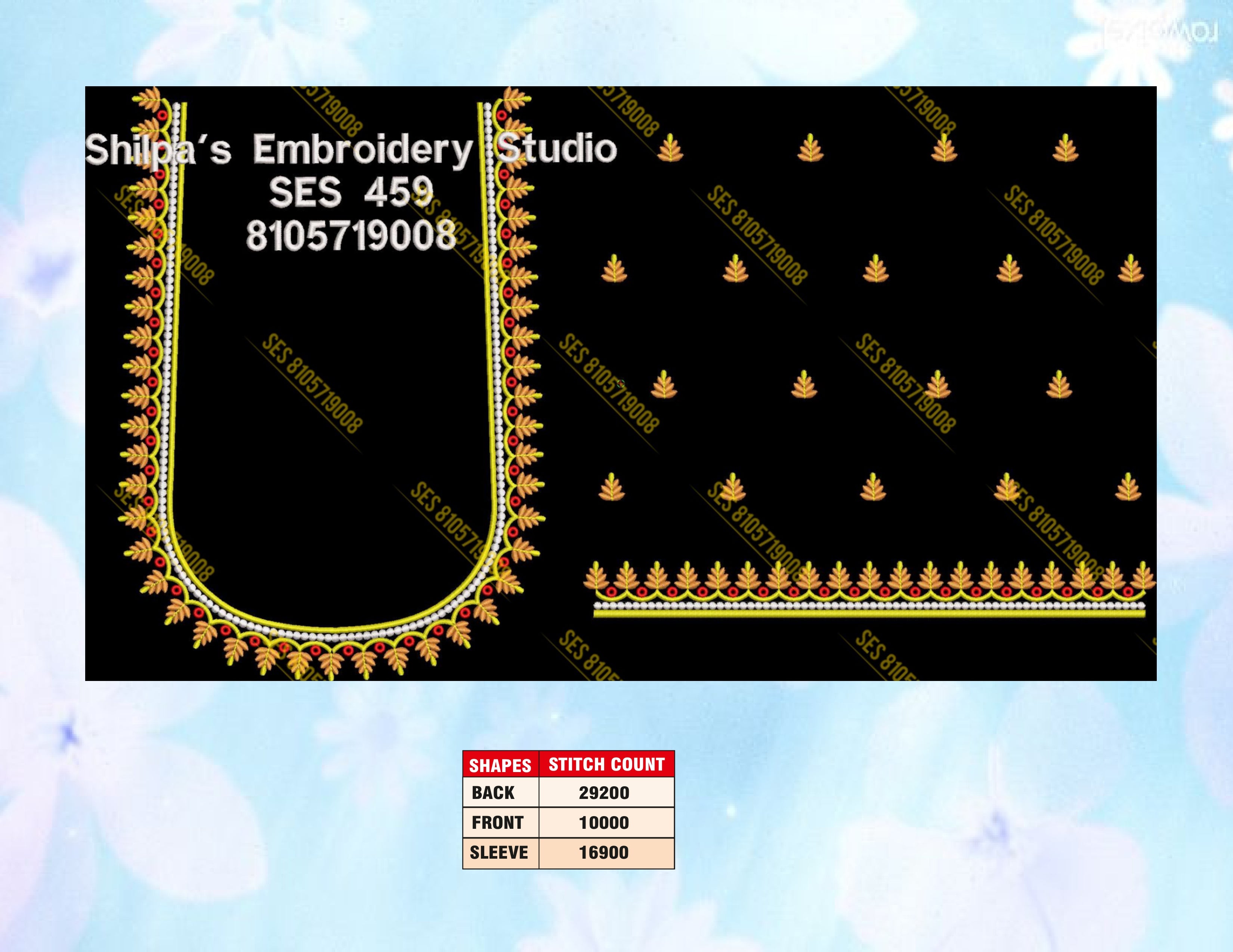 Embroidery Designs 401-500 Series
