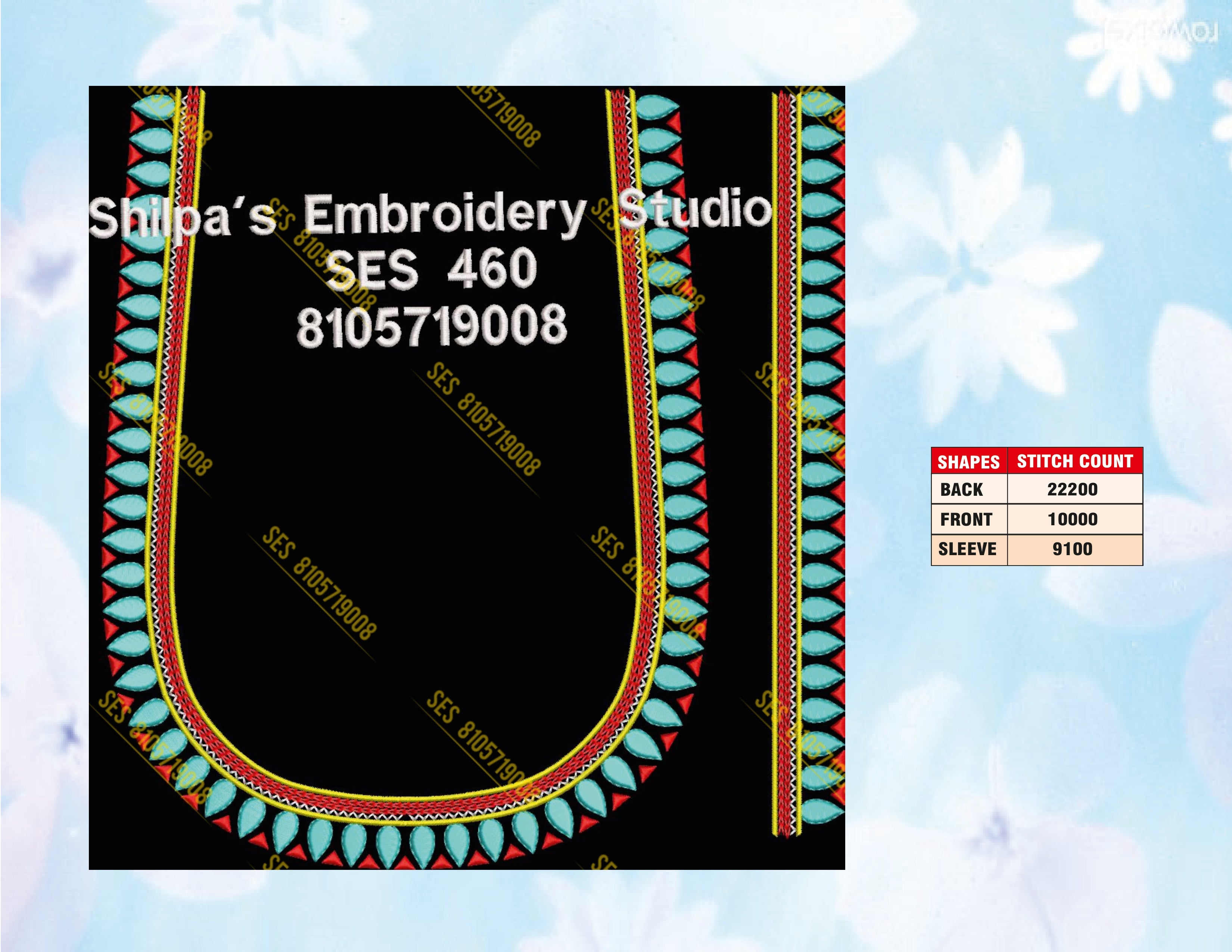 Embroidery Designs 401-500 Series