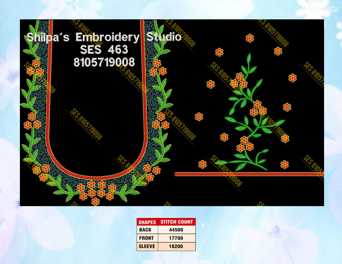 Embroidery Designs 401-500 Series