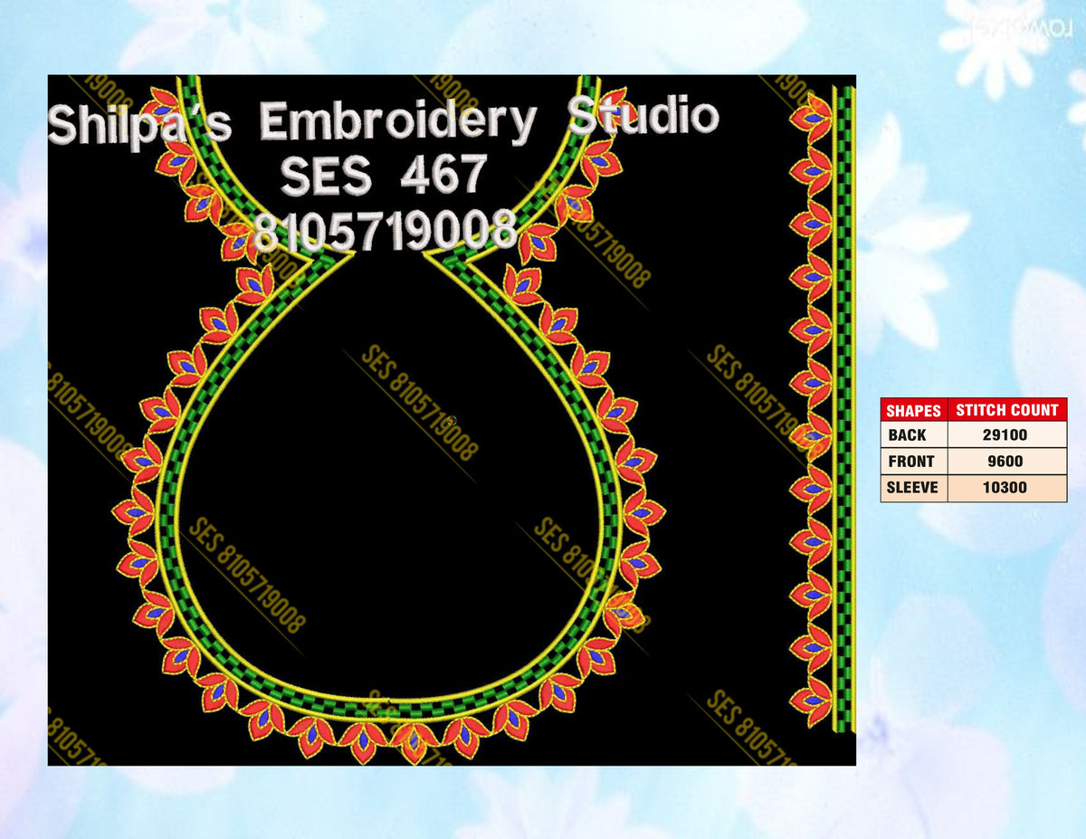 Embroidery Designs 401-500 Series