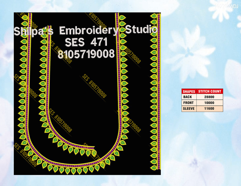 Embroidery Designs 401-500 Series