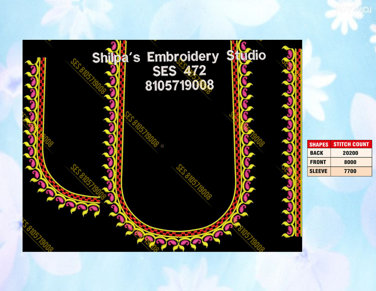 Embroidery Designs 401-500 Series