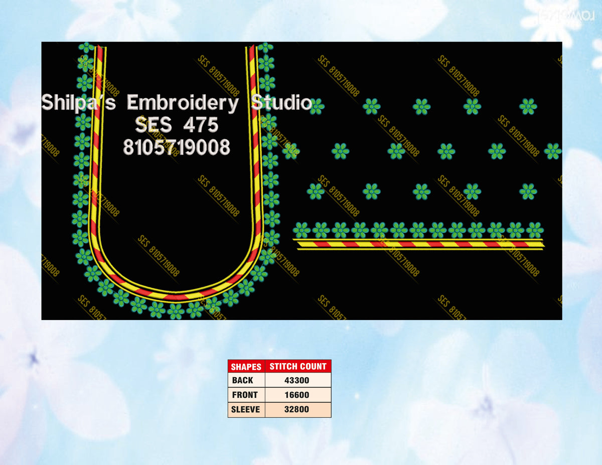 Embroidery Designs 401-500 Series