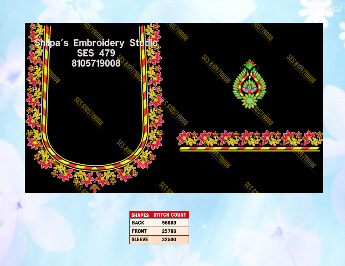 Embroidery Designs 401-500 Series