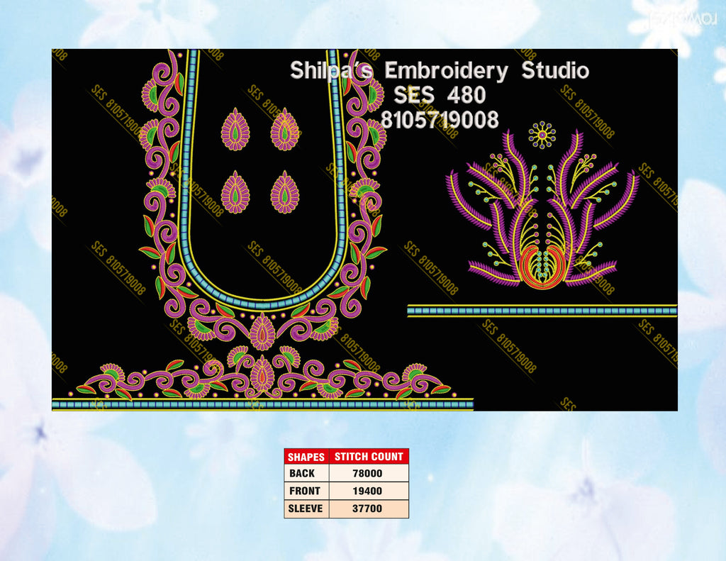 Embroidery Designs 401-500 Series