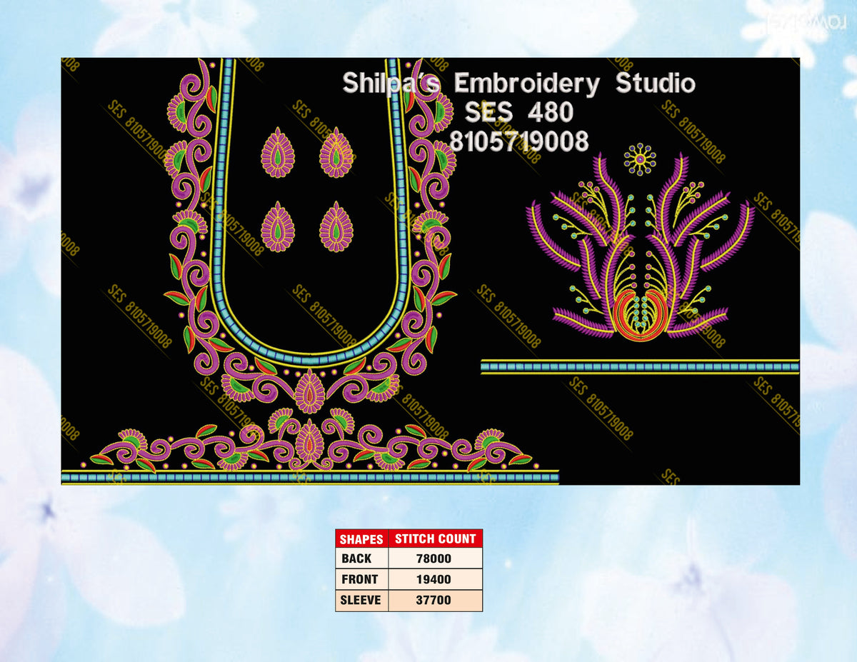 Embroidery Designs 401-500 Series
