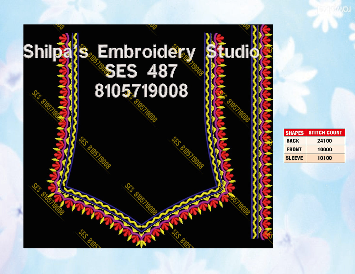 Embroidery Designs 401-500 Series