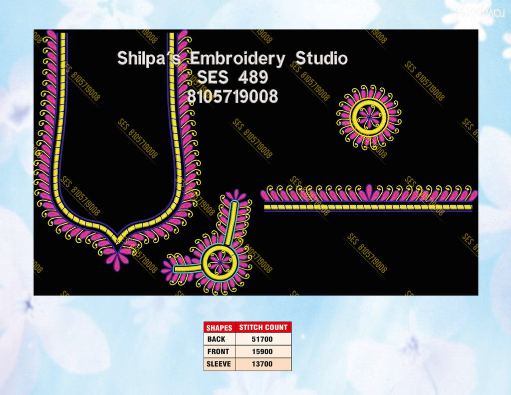 Embroidery Designs 401-500 Series