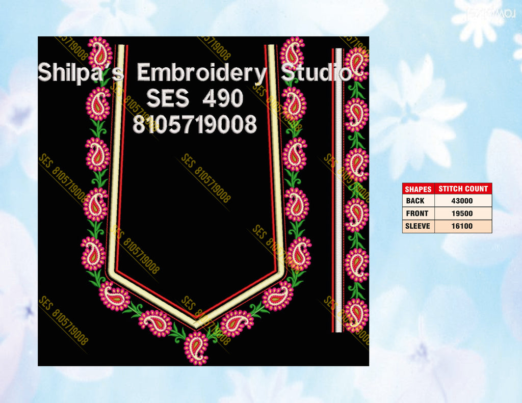 Embroidery Designs 401-500 Series
