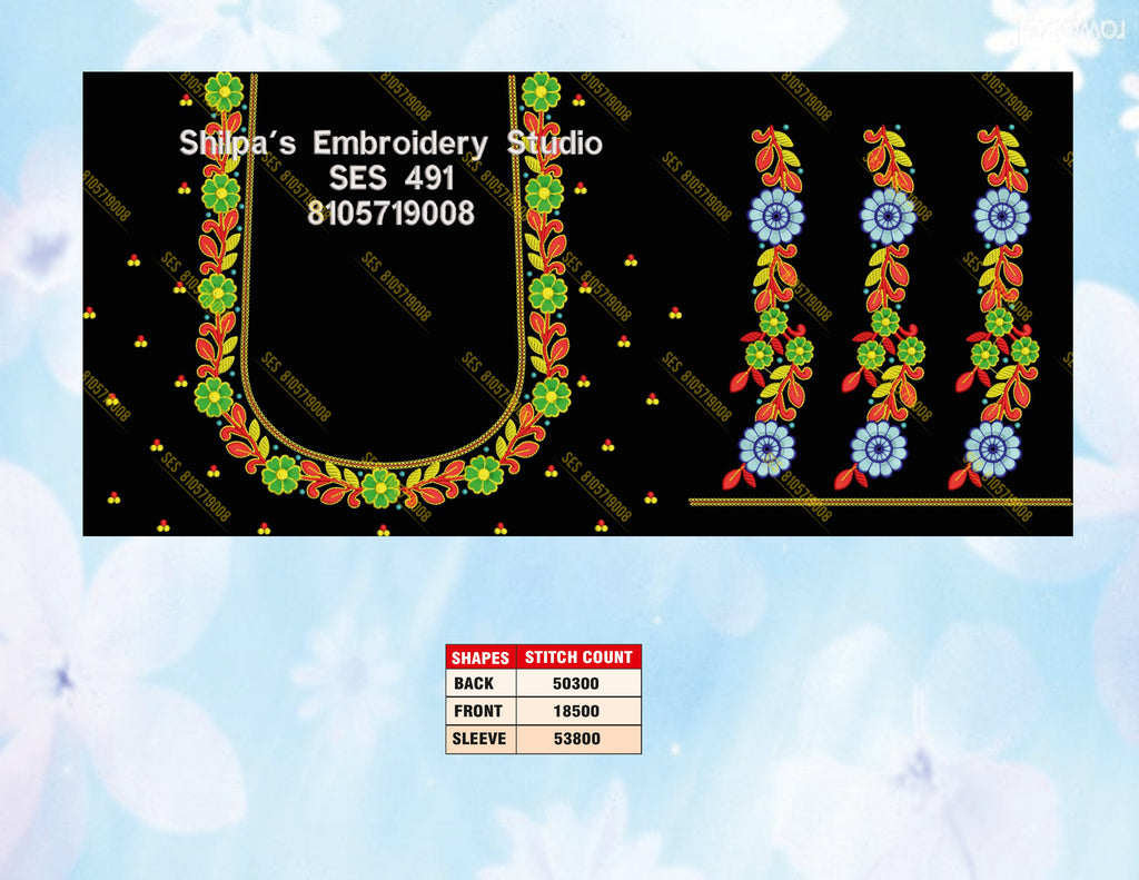 Embroidery Designs 401-500 Series
