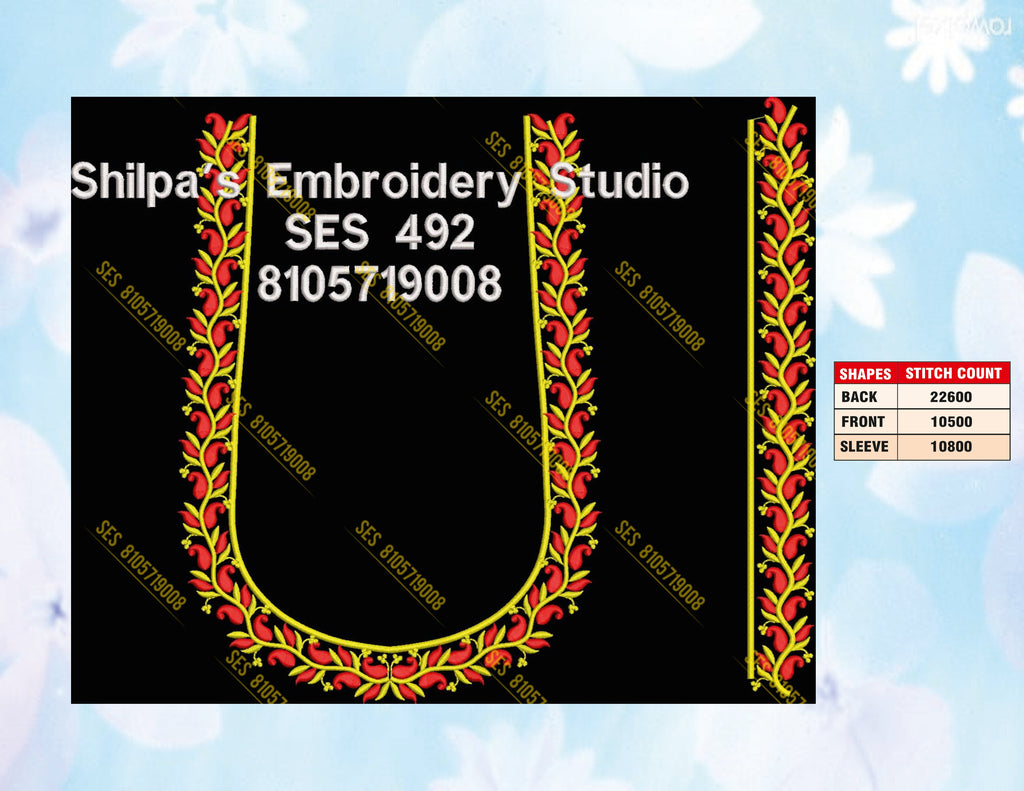Embroidery Designs 401-500 Series