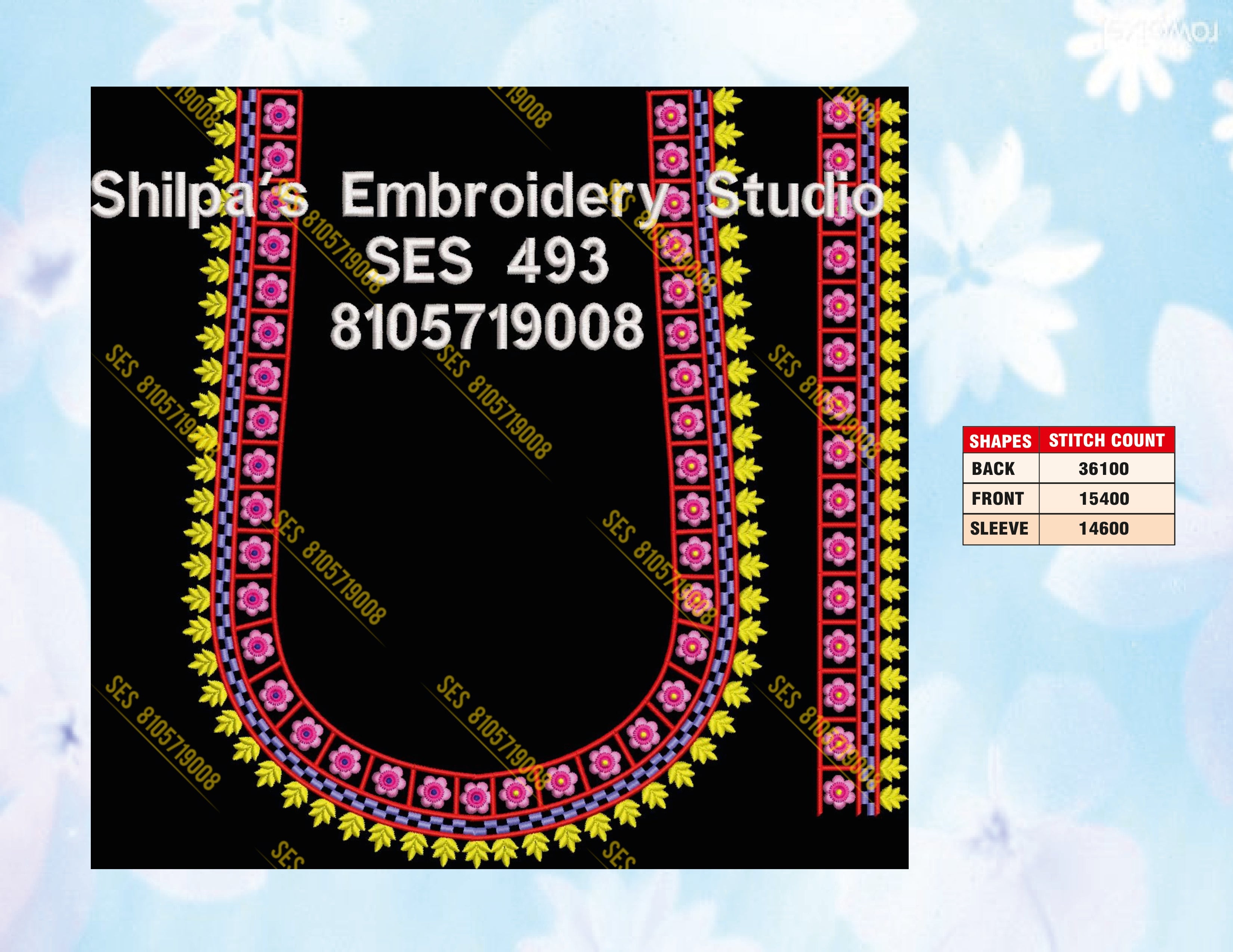 Embroidery Designs 401-500 Series