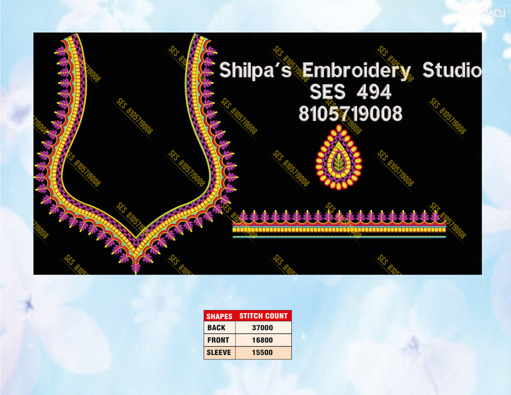 Embroidery Designs 401-500 Series