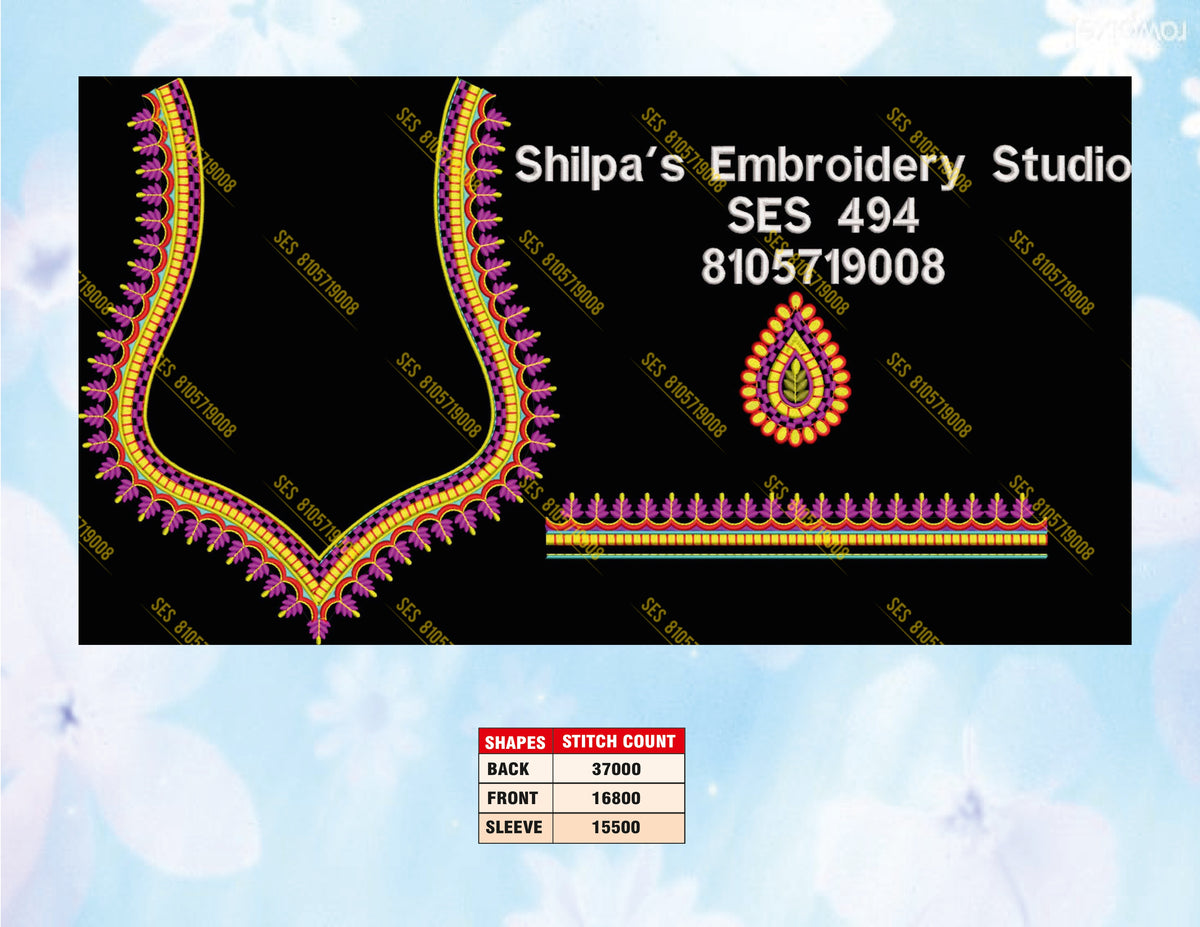 Embroidery Designs 401-500 Series