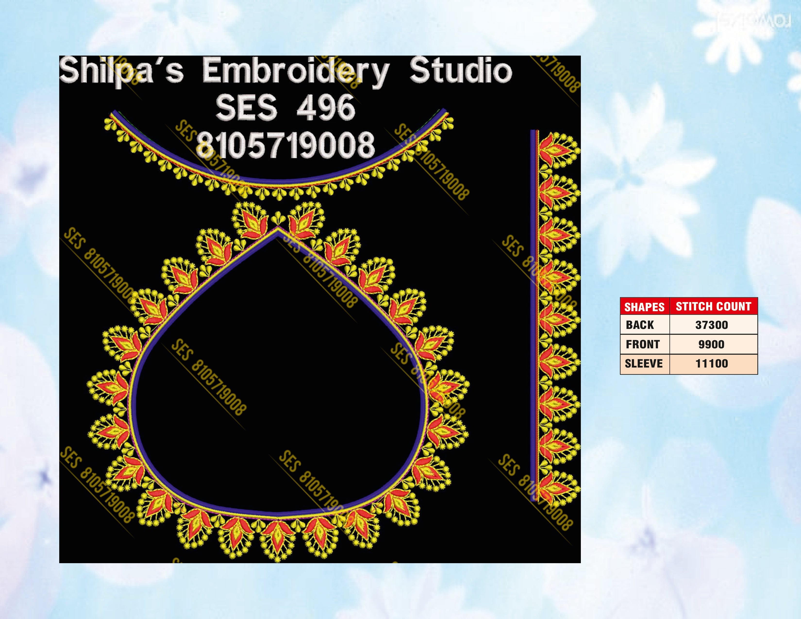Embroidery Designs 401-500 Series
