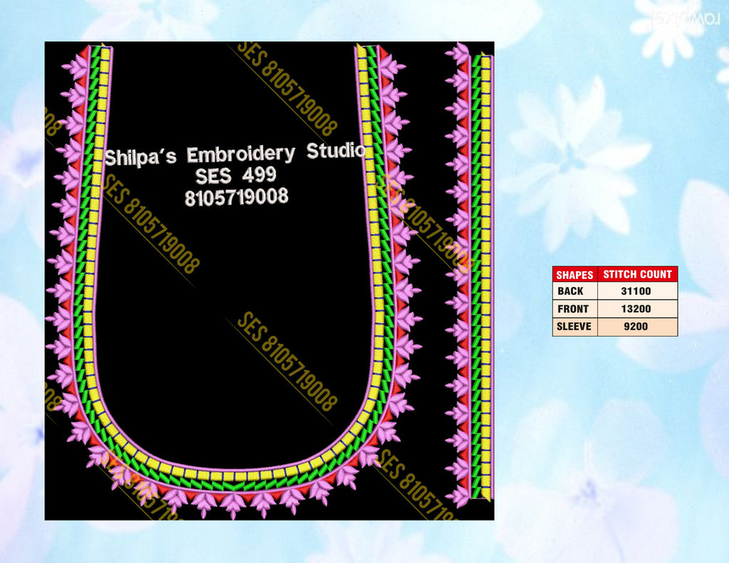 Embroidery Designs 401-500 Series