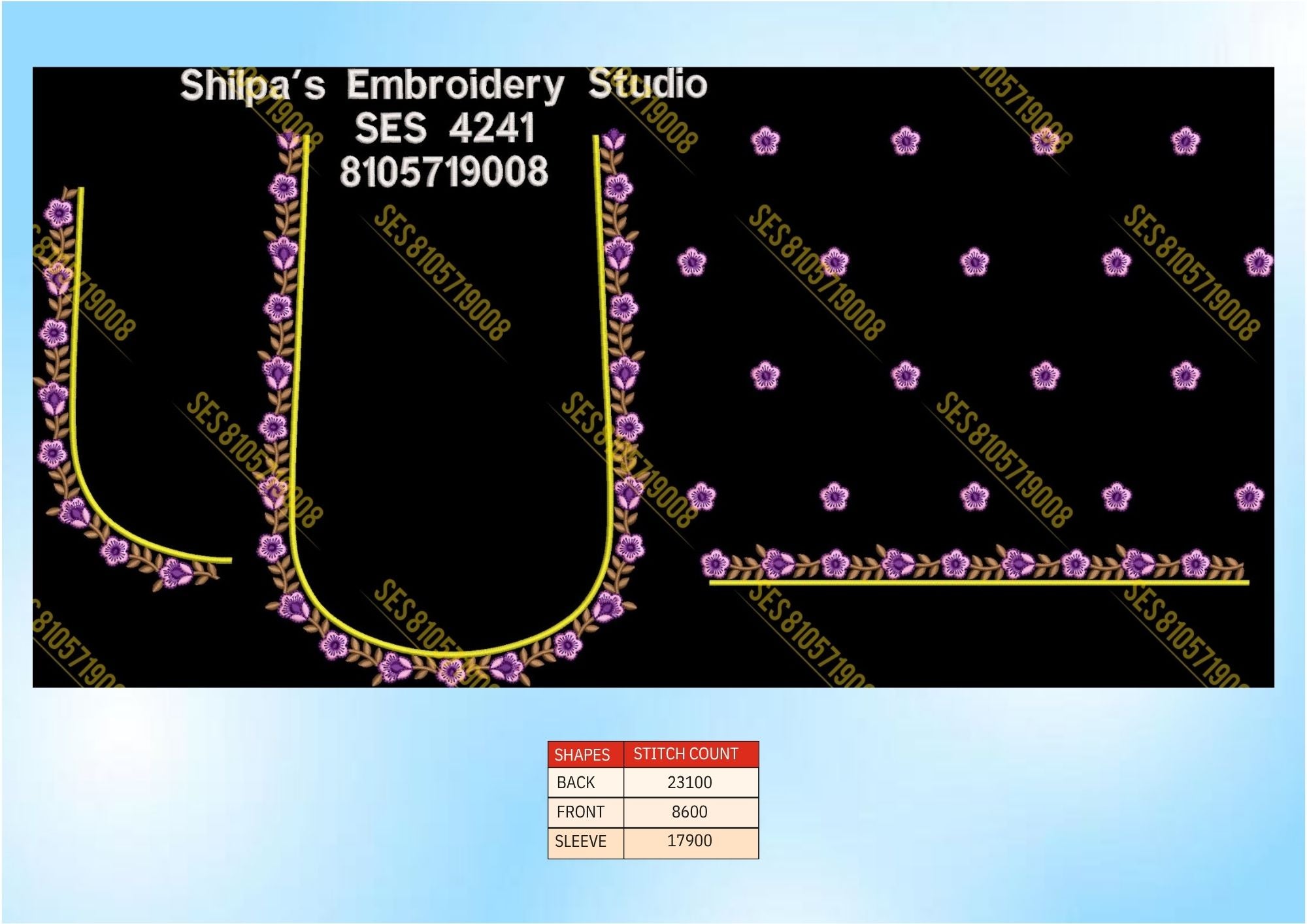 Embroidery Designs 4201-4300 Series