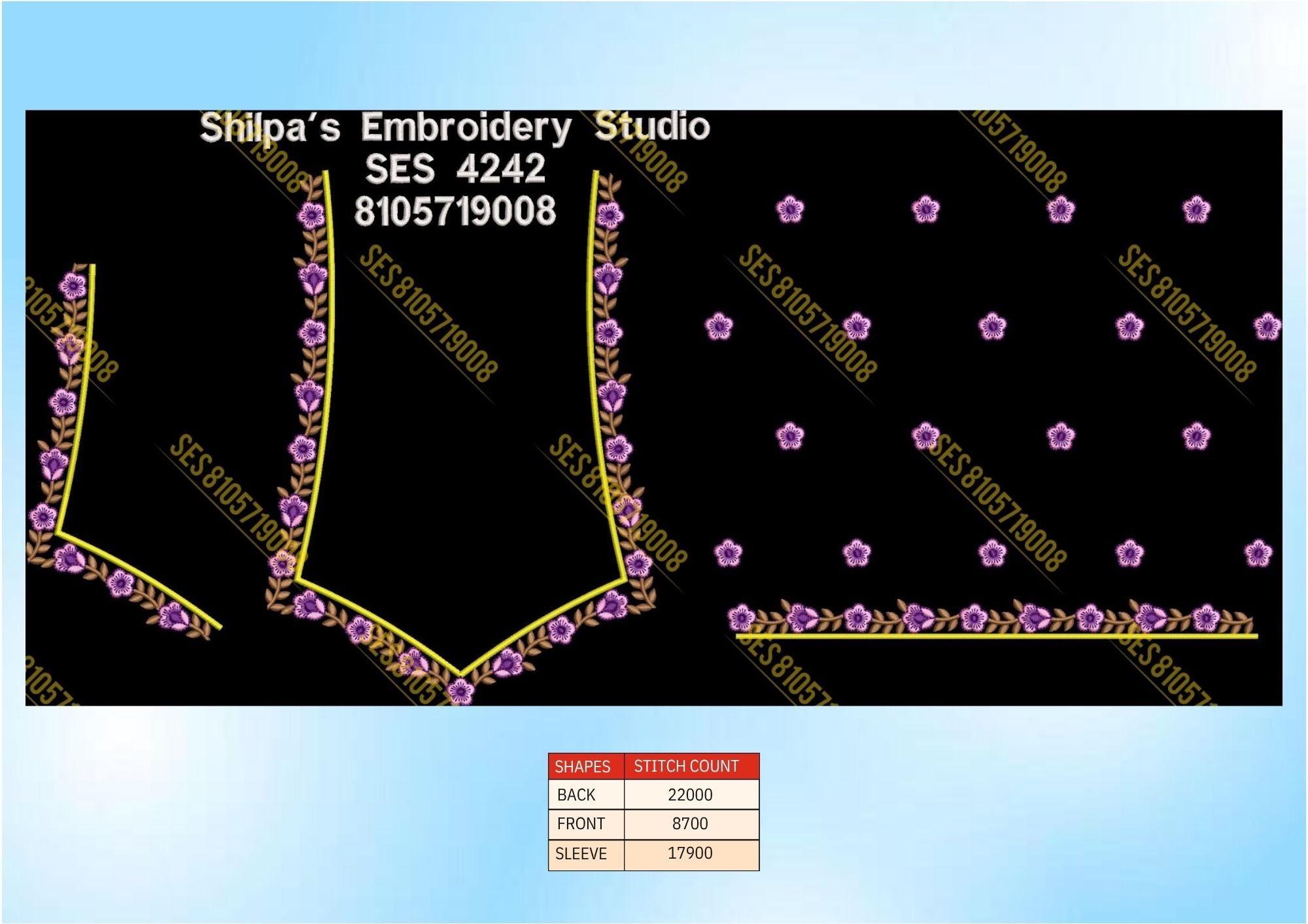 Embroidery Designs 4201-4300 Series