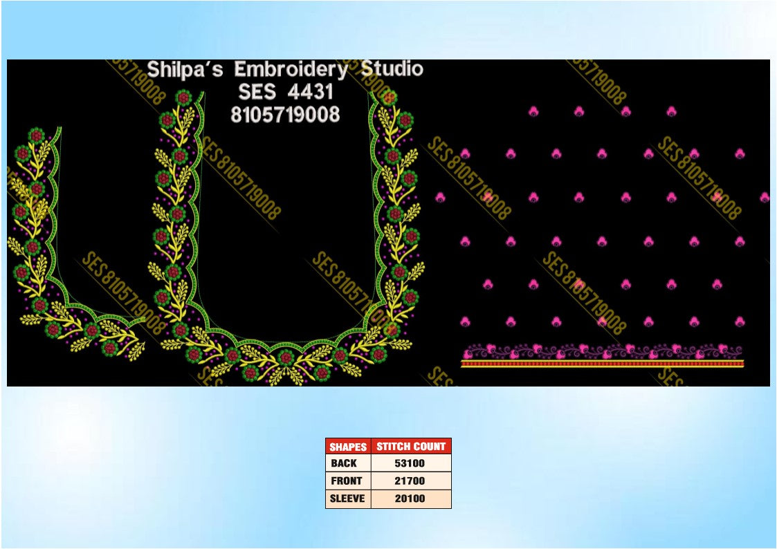 Embroidery Designs 4401-4500 Series