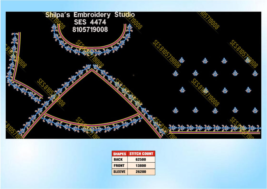 Embroidery Designs 4401-4500 Series
