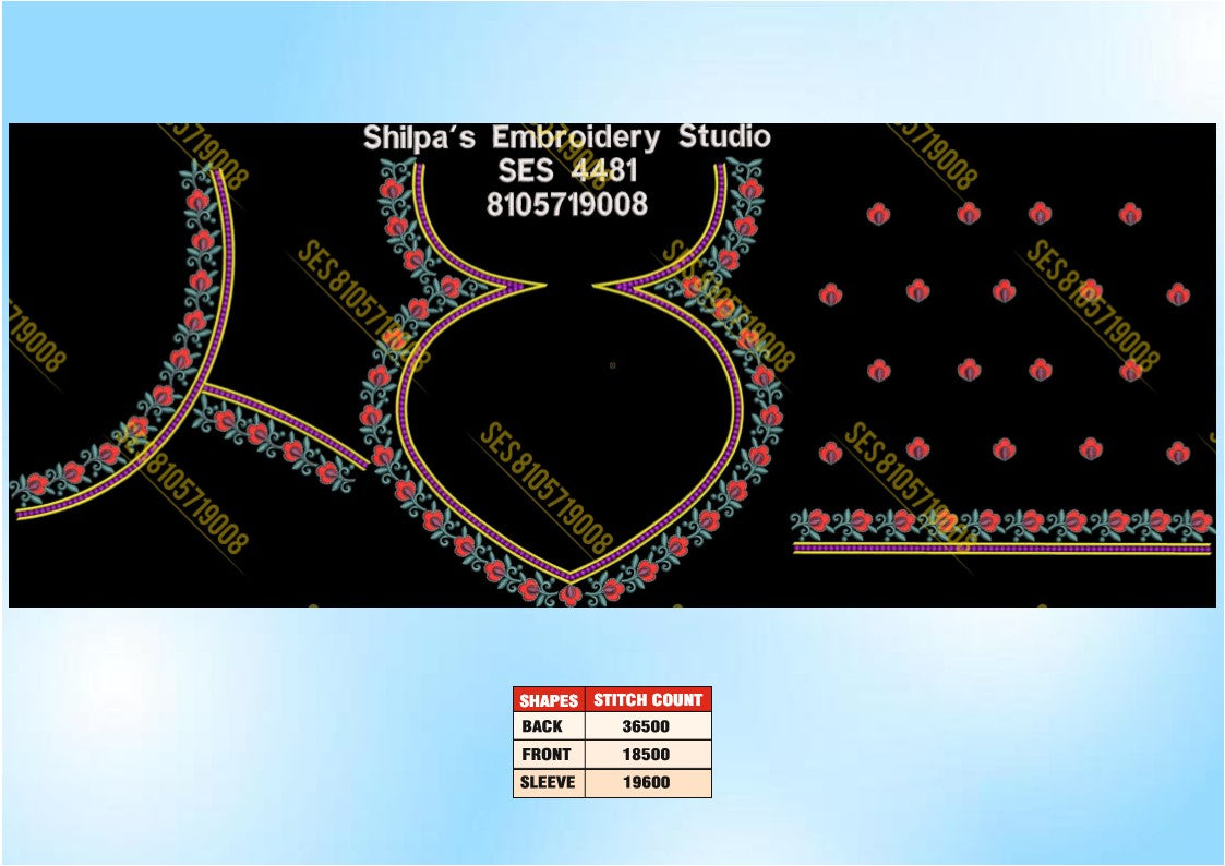 Embroidery Designs 4401-4500 Series