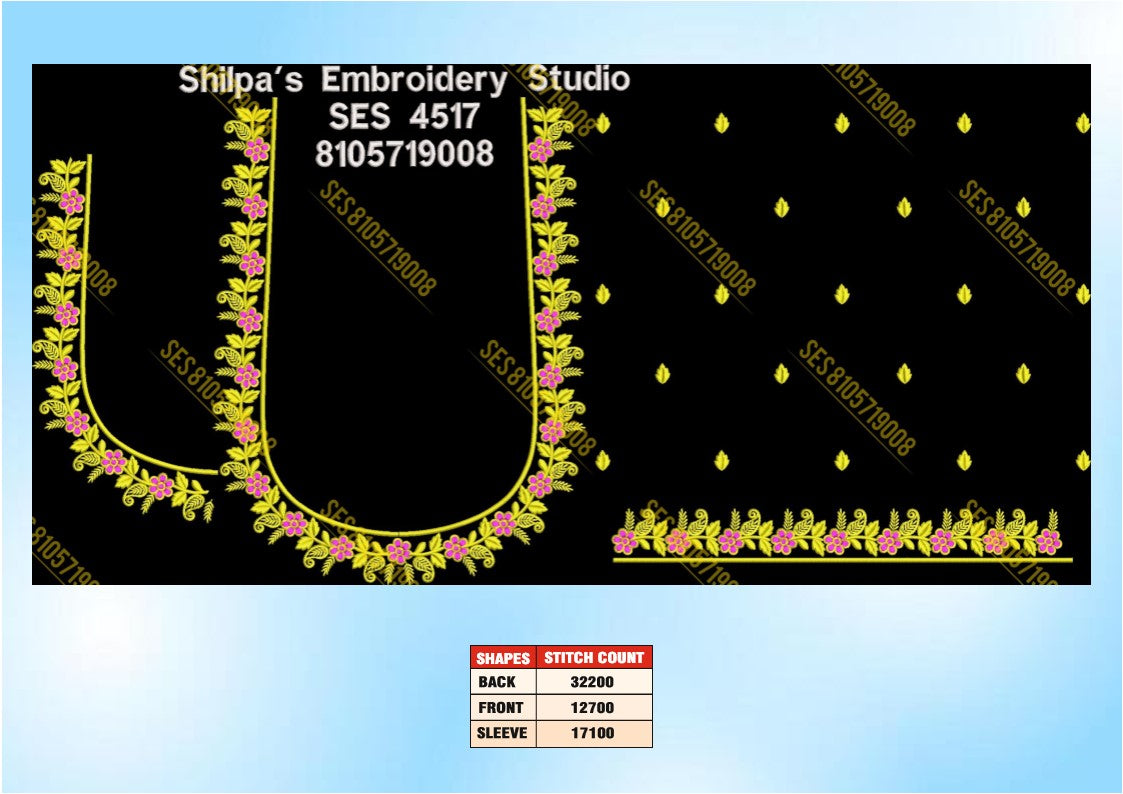 Embroidery Designs 4501-4600 Series