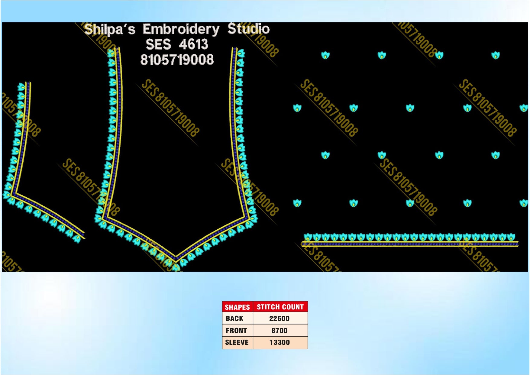 Embroidery Designs 4601-4700 Series