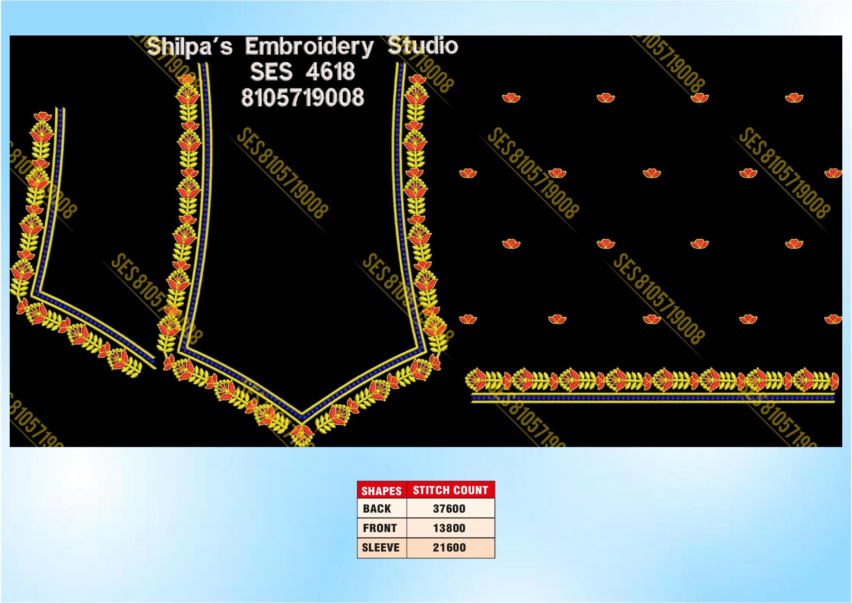 Embroidery Designs 4601-4700 Series