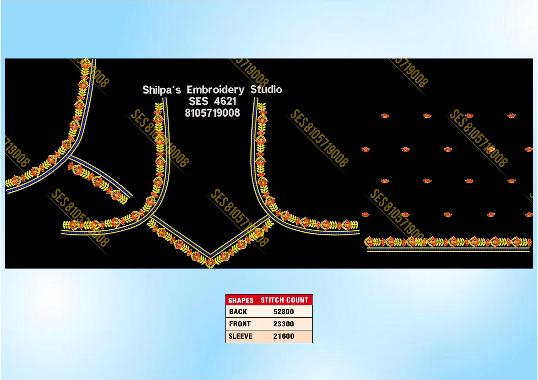 Embroidery Designs 4601-4700 Series