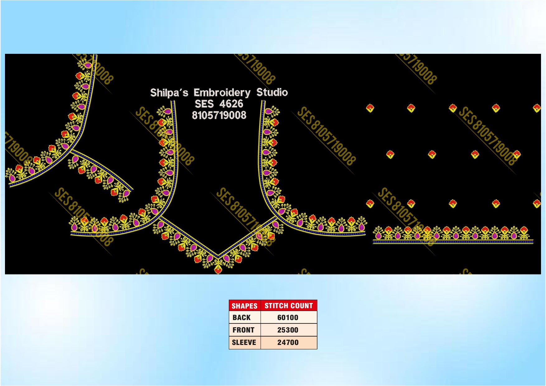 Embroidery Designs 4601-4700 Series
