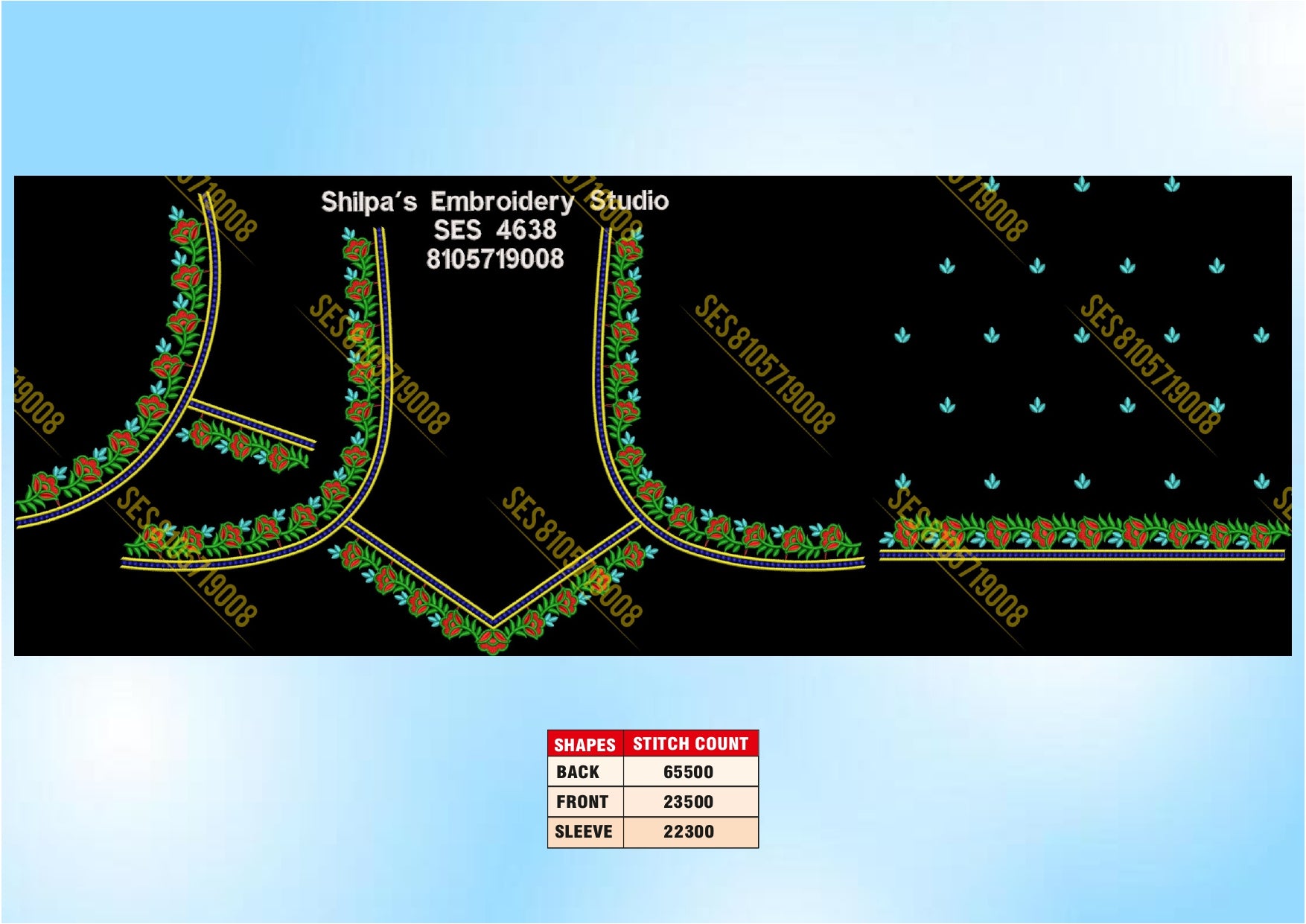 Embroidery Designs 4601-4700 Series